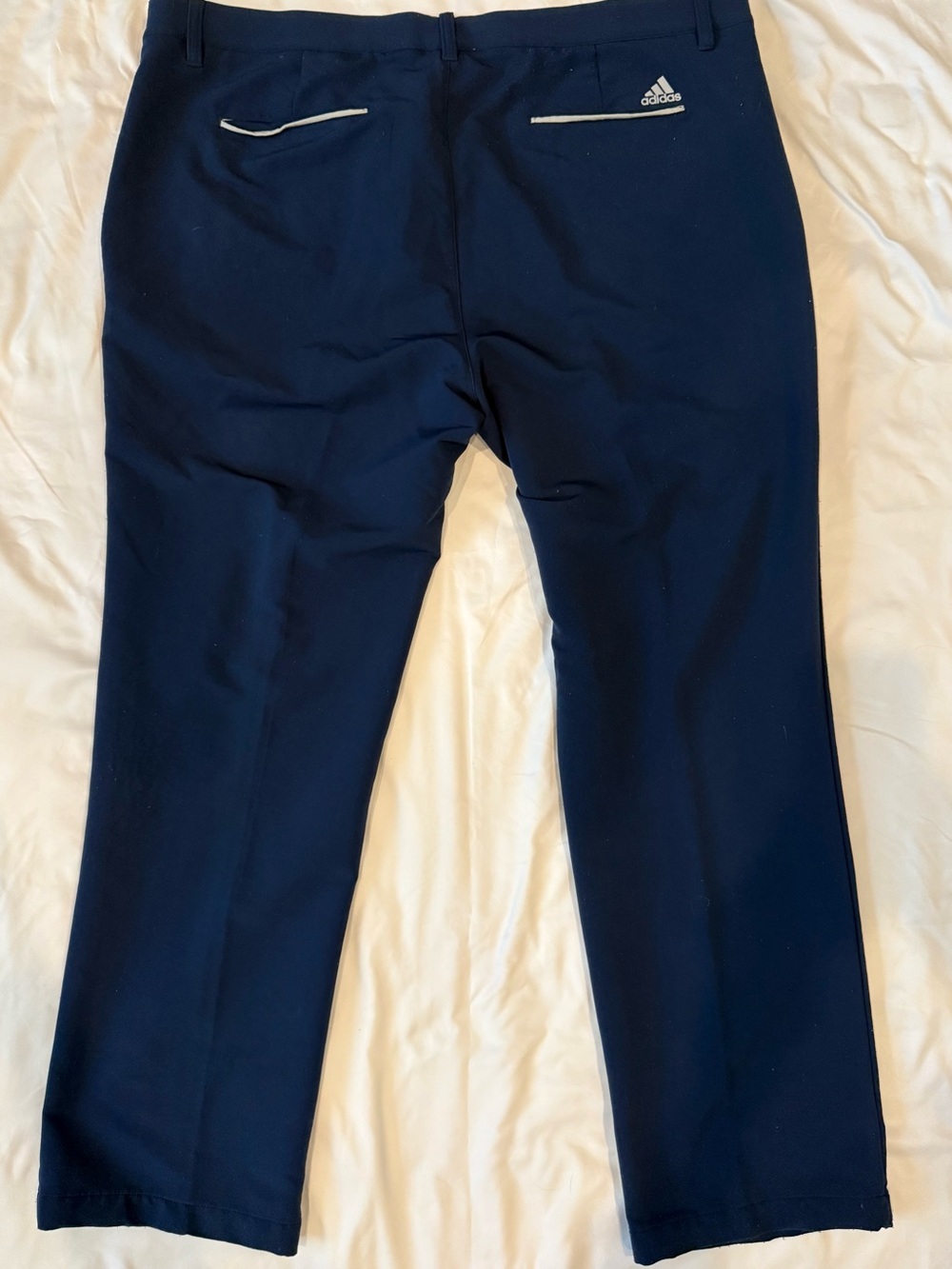 adidas Men's Navy Golf Chinos with White Trim